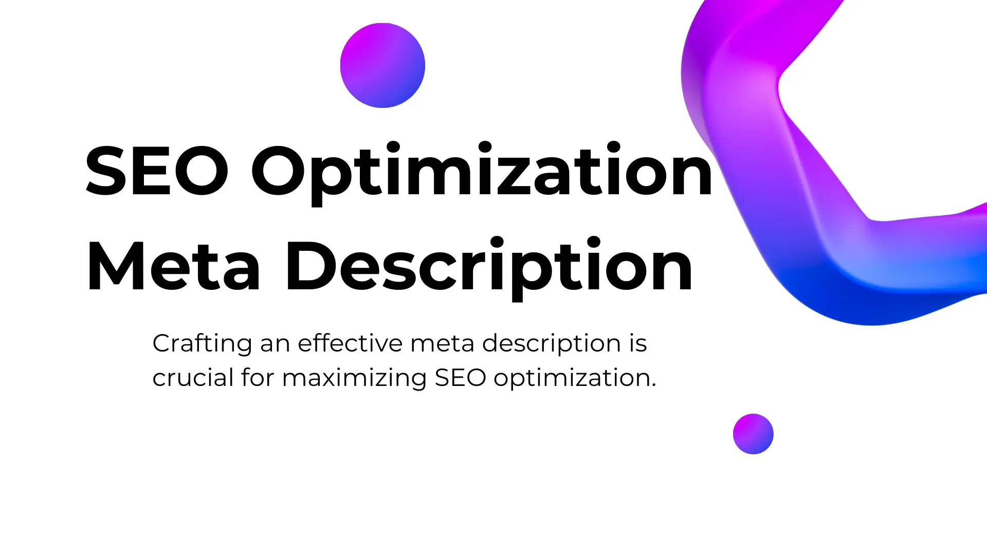 SEO Optimization Meta Description